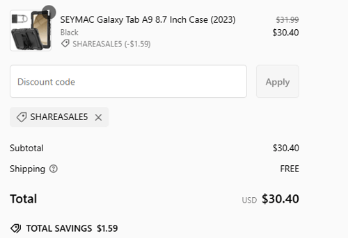 proof of working SEYMAC discount codes SHAREASALE5