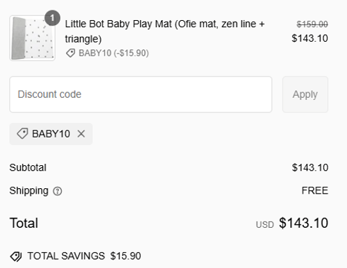 proof of working Little Bot Baby coupon codes BAB✱✱✱