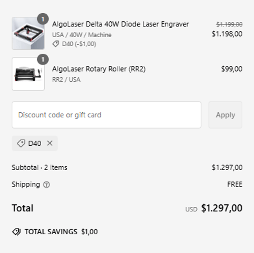 proof of working AlgoLaser discount codes D4✱