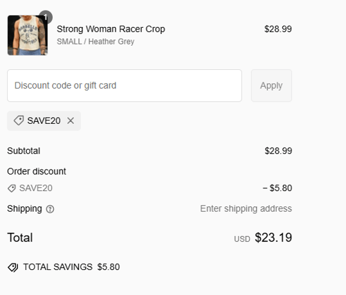 proof of working Barbells & Ponytails coupon codes SAVE20