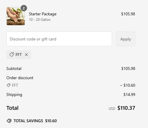 proof of working WetPlants coupon codes FFT