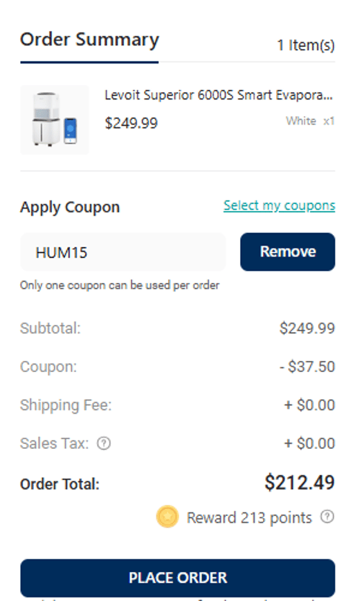 proof of working VeSync coupon codes HUM✱✱