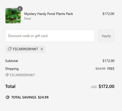 proof of working WetPlants coupon codes FSCAR992RHW7