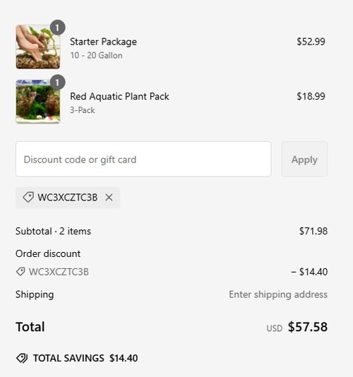 proof of working WetPlants coupon codes WC3XCZTC3B