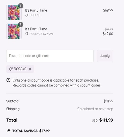 proof of working Dreamer Designs discount codes ROSE40