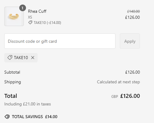 proof of working SORU JEWELLERY discount codes TAKE10