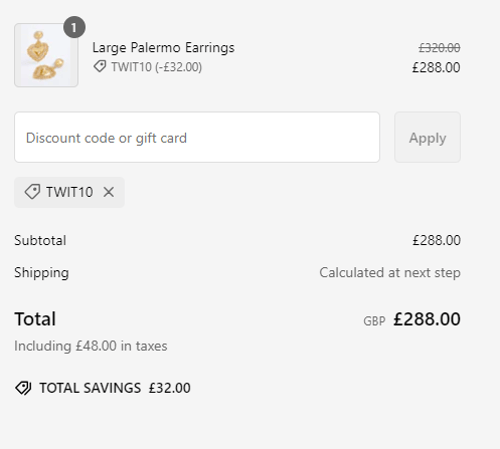 proof of working SORU JEWELLERY discount codes TWIT10