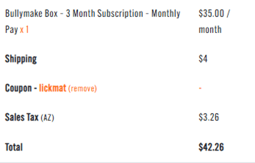 proof of working Bullymake promo codes LICKMAT