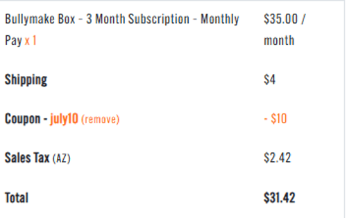 proof of working Bullymake promo codes JULY10