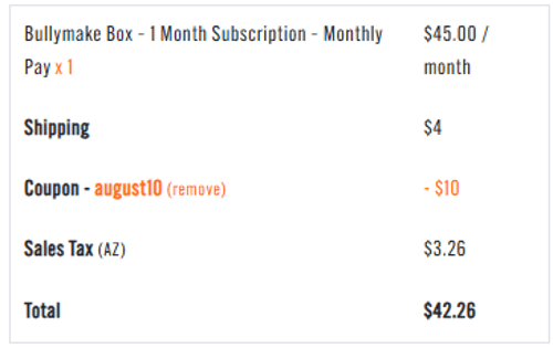 proof of working Bullymake promo codes AUGUST10