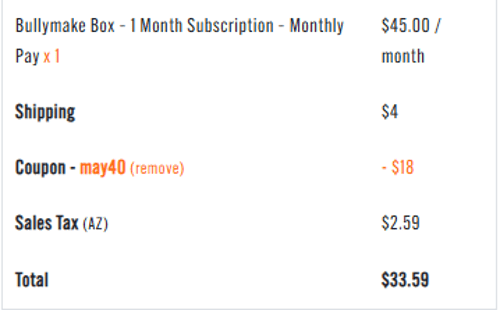 proof of working Bullymake promo codes MAY40