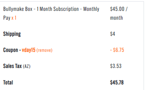 proof of working Bullymake promo codes VDAY15