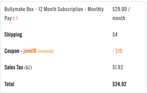 proof of working Bullymake promo codes JUNE10