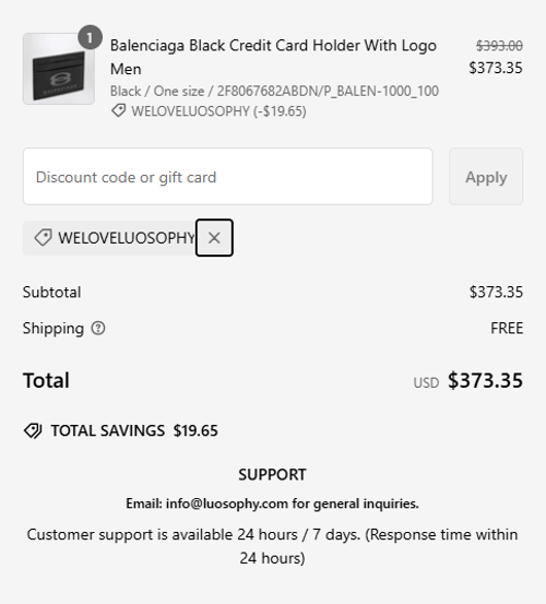 proof of working Luosophy promo codes WELOVEL✱✱✱✱✱✱✱