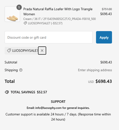 proof of working Luosophy promo codes LUOSOPHYSALE7