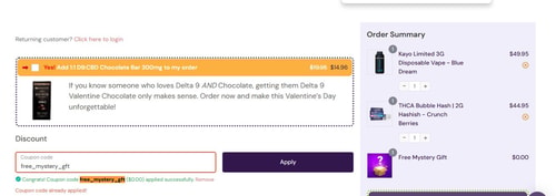 proof of working The Hemp Doctor coupon codes free_mystery_gft