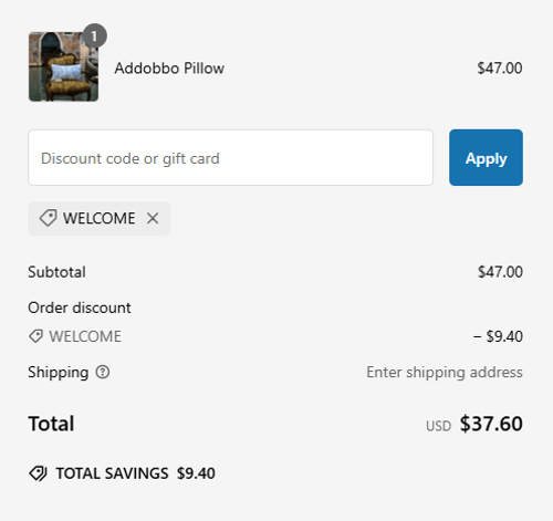 proof of working Villa Cotton coupon codes WELCOME