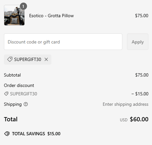 proof of working Villa Cotton coupon codes SUPERGIFT30