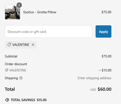 proof of working Villa Cotton coupon codes VALENTINE