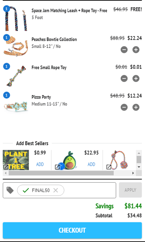 proof of working Pack Leashes discount codes FINAL50