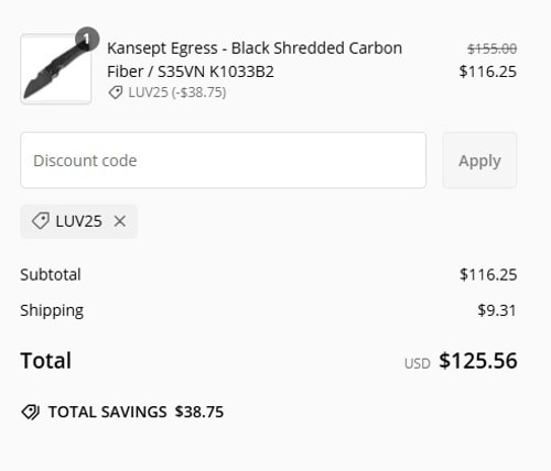proof of working Monthly Knife Club coupon codes LUV25