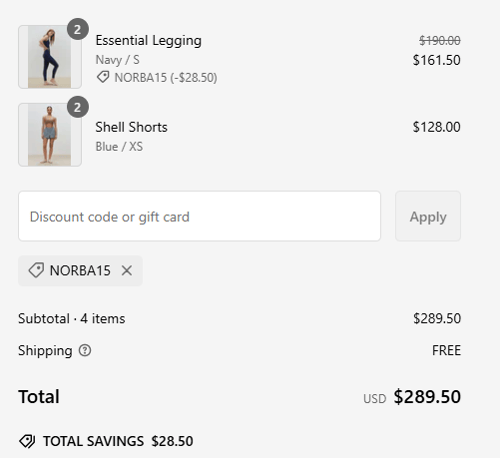 proof of working NORBA discount codes NORBA15