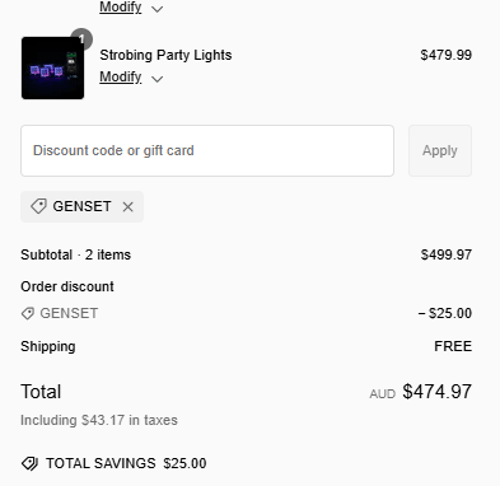 proof of working Bushdoof discount codes GENSET