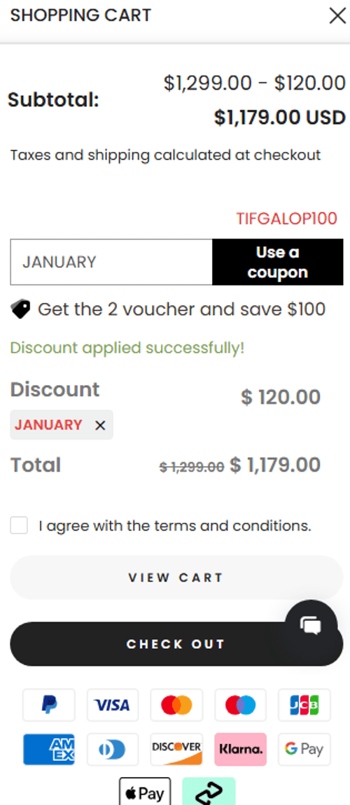 proof of working Tifgalop discount codes JANUARY