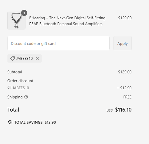 proof of working Jabees Store coupon codes JABEES10