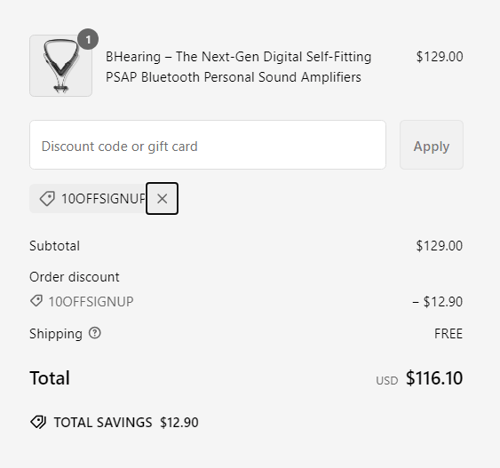 proof of working Jabees Store coupon codes 10OFFSIGNUP