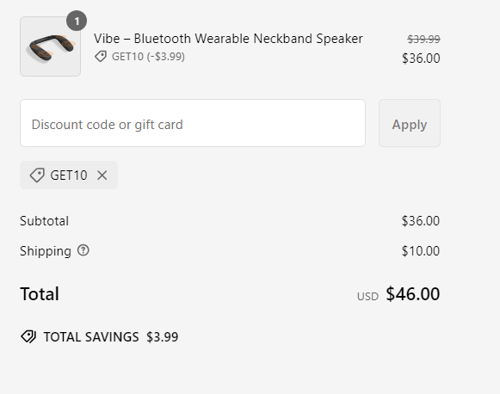 proof of working Jabees Store coupon codes GET10