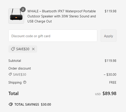 proof of working Jabees Store coupon codes SAVE$30
