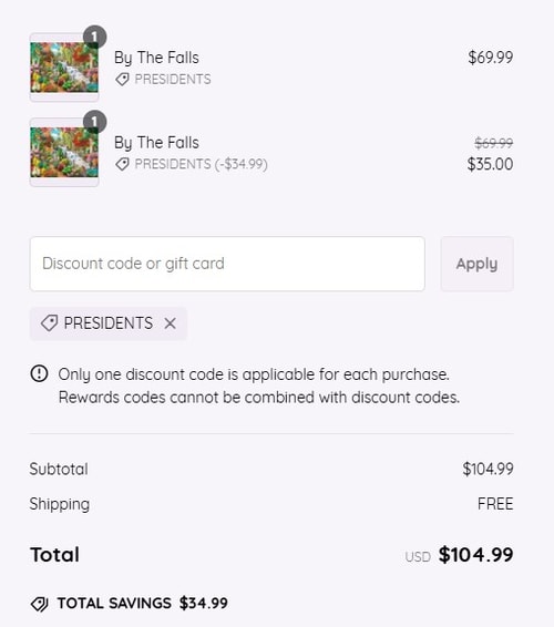 proof of working Dreamer Designs discount codes PRESIDENTS