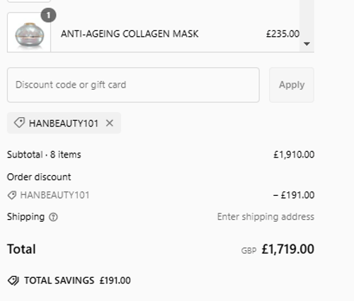 proof of working OPATRA discount codes HANBEAUTY101
