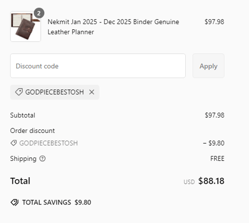 proof of working Nekmit coupon codes GODPIECEBESTOSH