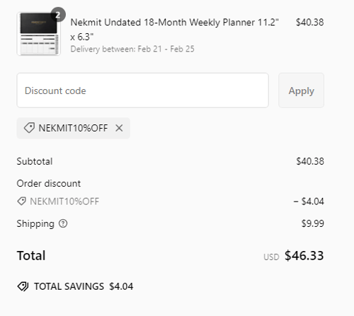 proof of working Nekmit coupon codes NEKMIT10%OFF