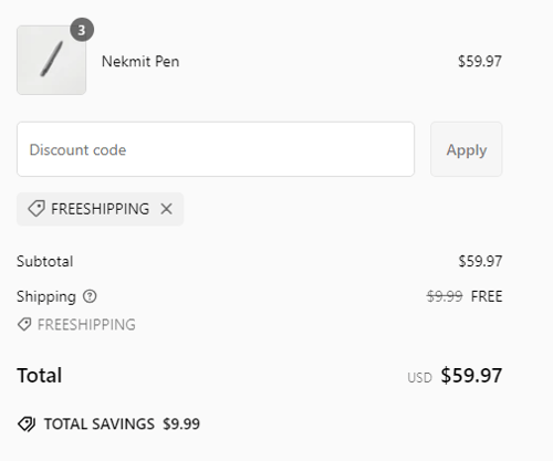 proof of working Nekmit coupon codes FREESHIPPING