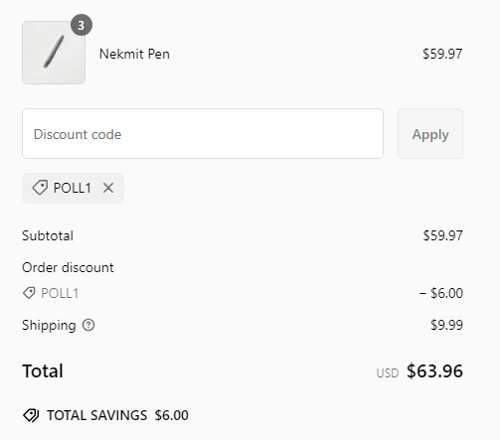 proof of working Nekmit coupon codes POLL1