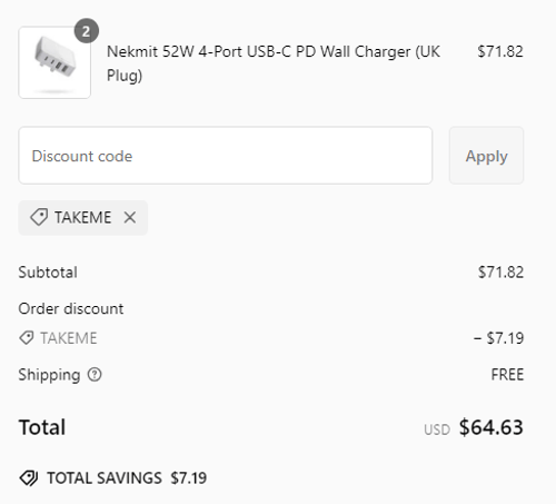 proof of working Nekmit coupon codes TAKEME
