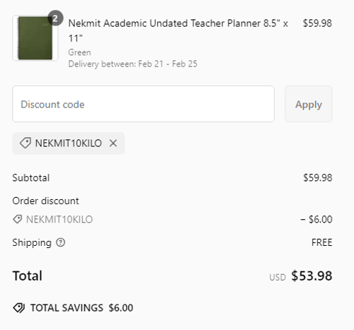 proof of working Nekmit coupon codes NEKMIT10KILO