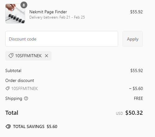 proof of working Nekmit coupon codes 10SFFMITNEK