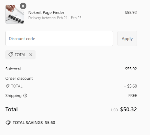 proof of working Nekmit coupon codes TOTAL