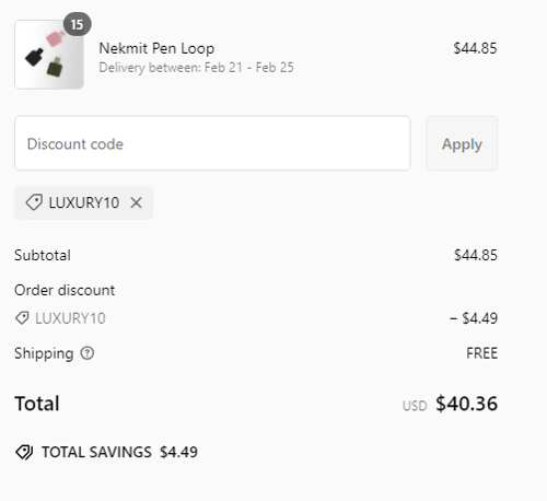 proof of working Nekmit coupon codes LUXURY10