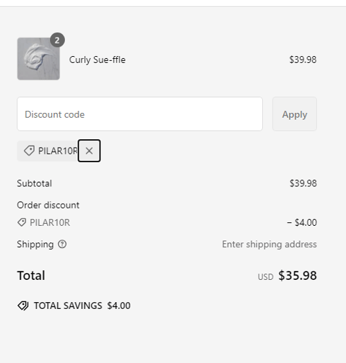 proof of working Pilar Nol&eacute; coupon codes PILA✱✱✱✱