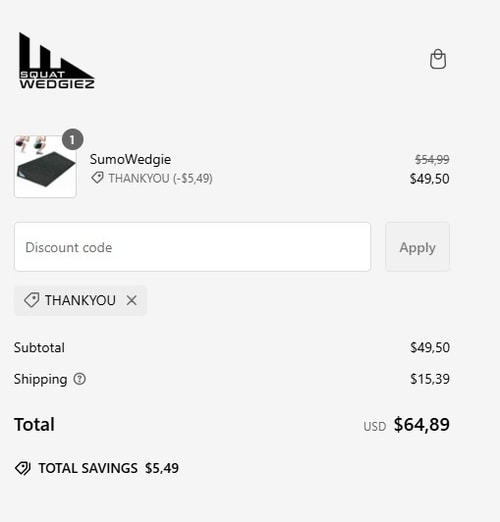 proof of working SquatWedgiez discount codes thankyou