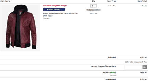 proof of working FJackets coupon codes DS25