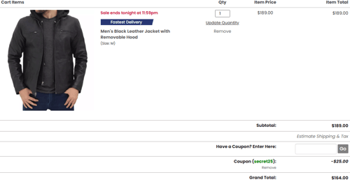 proof of working FJackets coupon codes SECRET25