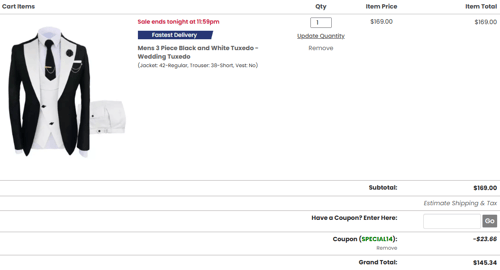 proof of working FJackets coupon codes SPECIAL14