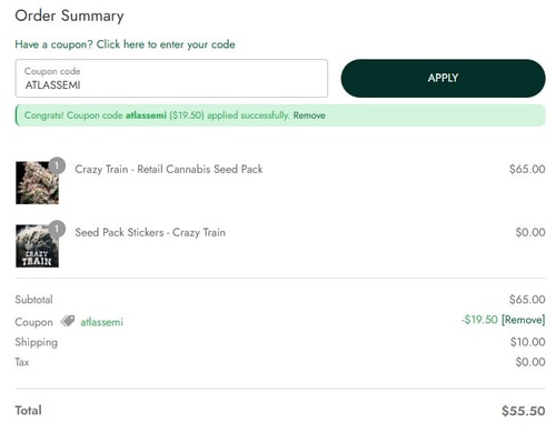 proof of working Atlas Seed coupon codes ATLASSEMI