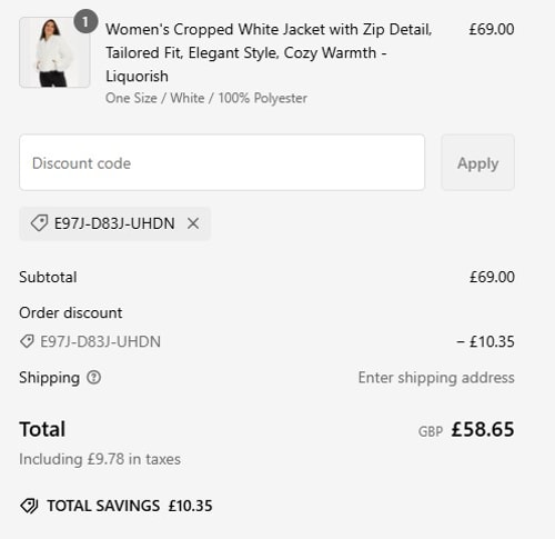 proof of working Liquorish Online discount codes E97J-D83J-UHDN